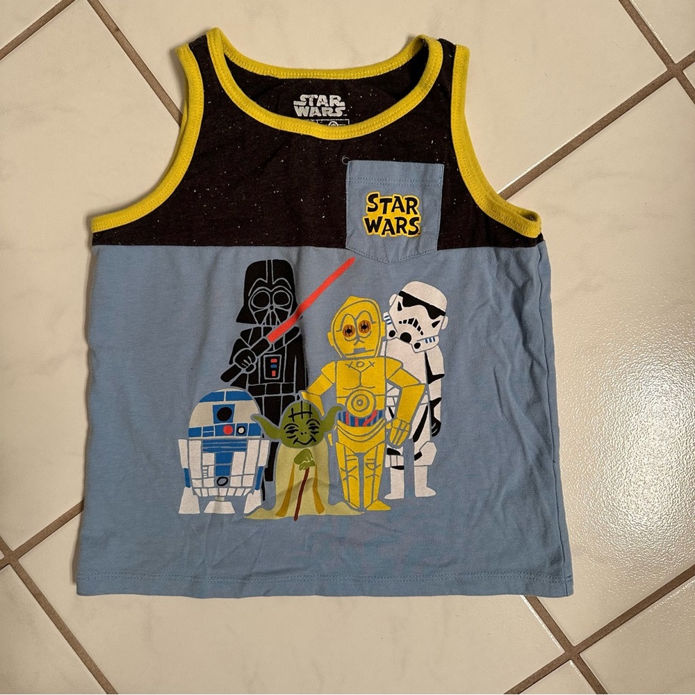 Disney Star Wars Classic Characters Pocket Tank Top